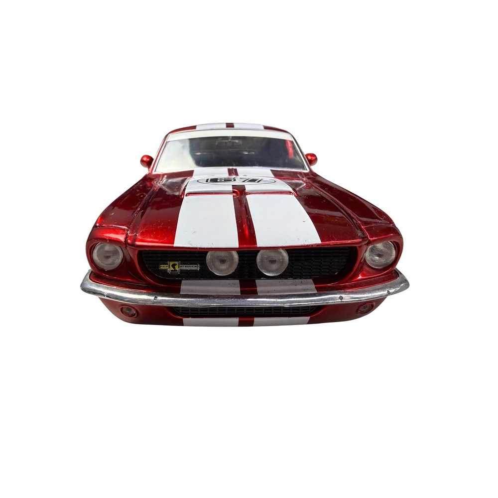 Jada Toys Bigtime Muscle 1967 Ford Mustang Shelby GT500KR 1:24 Diecast Red White - Picture 3 of 14